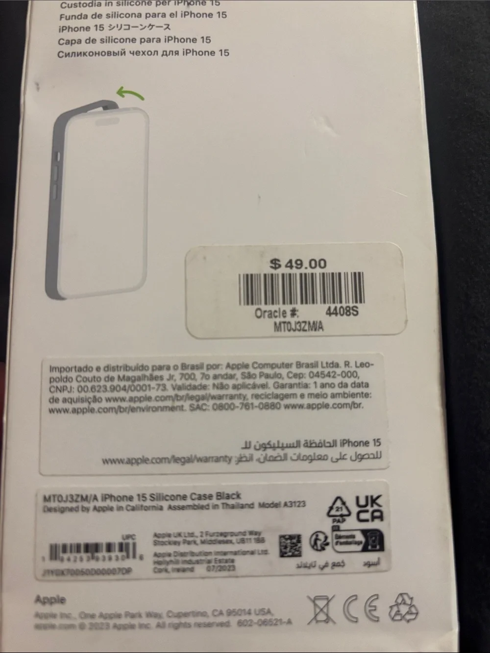 Apple Silicone MagSafe Case for Apple iPhone 15- NEW